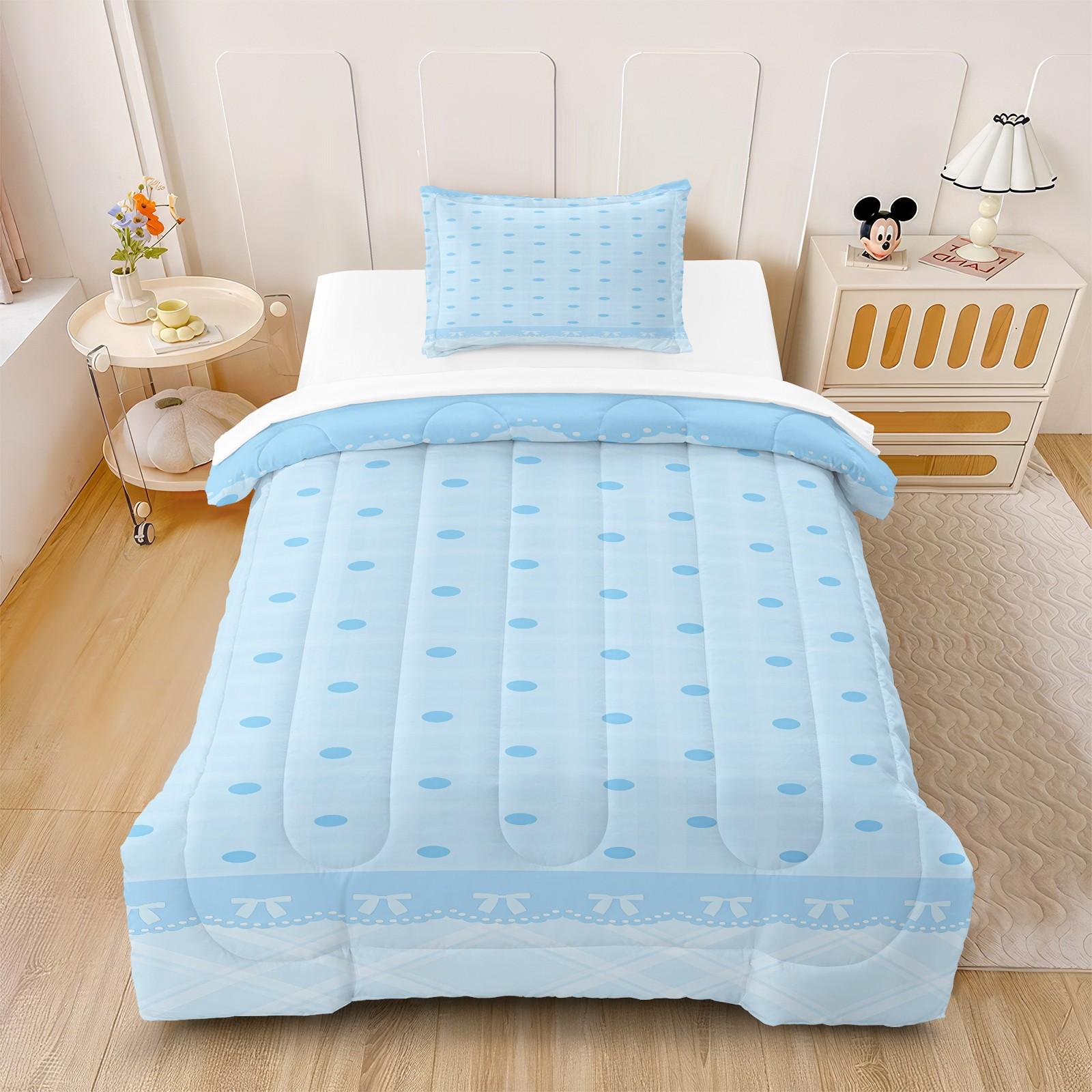 Polka Dot Pattern Comforter Set, Soft And Durable Bedding Set, Including 1 Comforter And 1 Or 2 Pillowcases, Suitable For Children And Adults, Daily Holiday Birthday Gifts, Bedroom Decorations