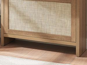 PieDle Furniture Boho-Chic Rattan Shoe Storage with Drawers for Home Entries