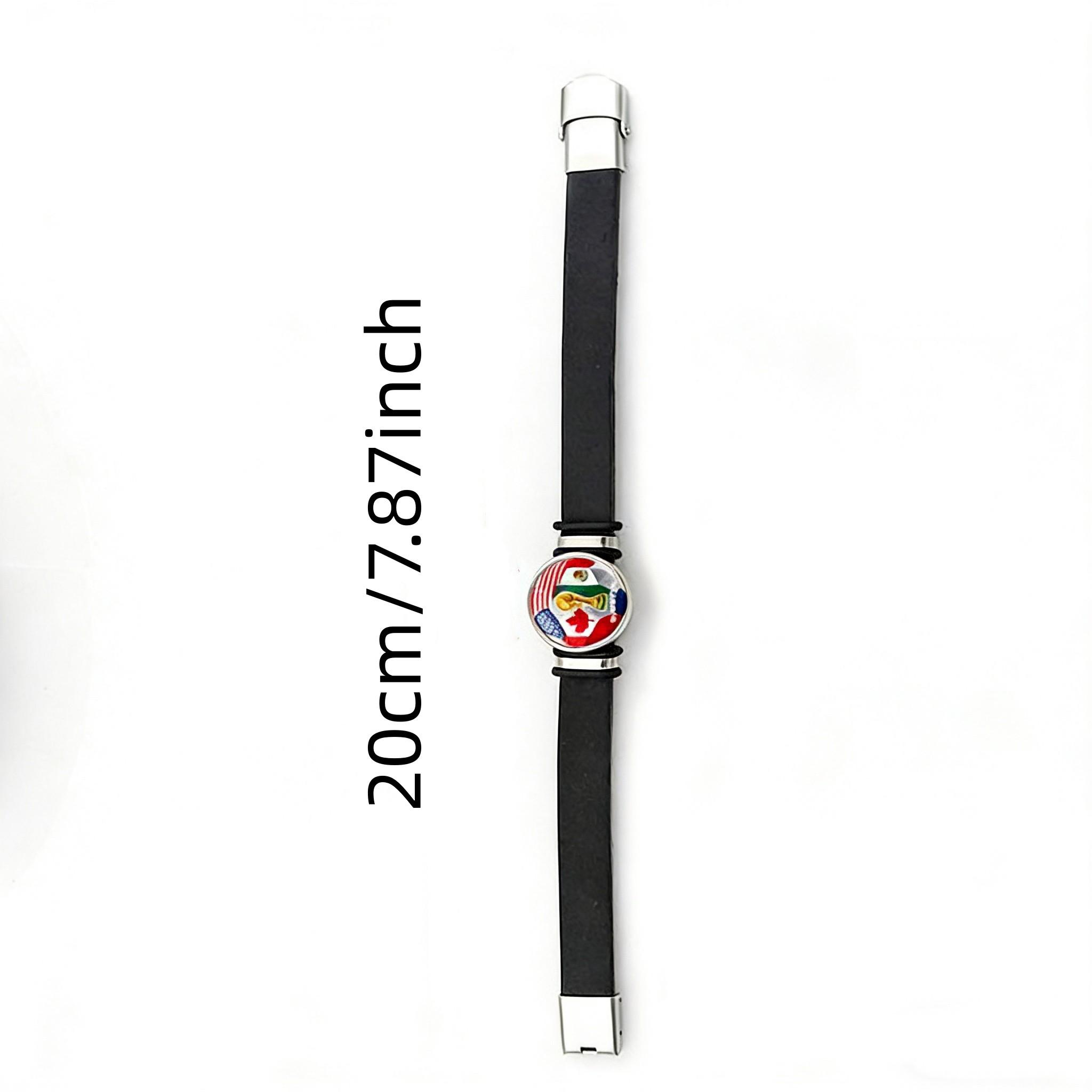 2026 Usa Canada Mexico World Cup Leather Bracelet Team Mini Souvenir, Collectible Football Accessory, Perfect Gift for Fans