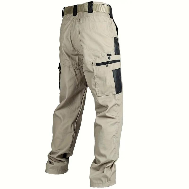 4pcs Men'S Tactical Cargo Pants, Multi-Pocket Design, Solid Color, Elastic Waistband, Ideal for Construction Workers, Hiking, Exploring,Menswear Breathable Casual Comfy Fashion Day Outdoor cargo pants for men slacks pantalones para hombre