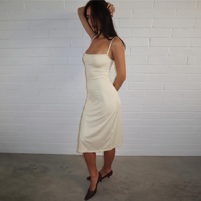 Women's Basic Solid Color Bodycon Slip Dress, Sleeveless Backless Spaghetti Straps Plain Slim Fit Midi Dress, Party Club Date Holiday Daily Casual Elegant Dresses For Ladies All Seasons Summer Fashion Clothes Wear Women's Basic Solid Color Bodycon Slip Dress, Sleeveless Backless Spaghetti Straps Plain Slim Fit Midi Dress, Party Club Date Holiday Daily Casual Elegant Dresses For Ladies All Seasons Summer Fashion Clothes Wear