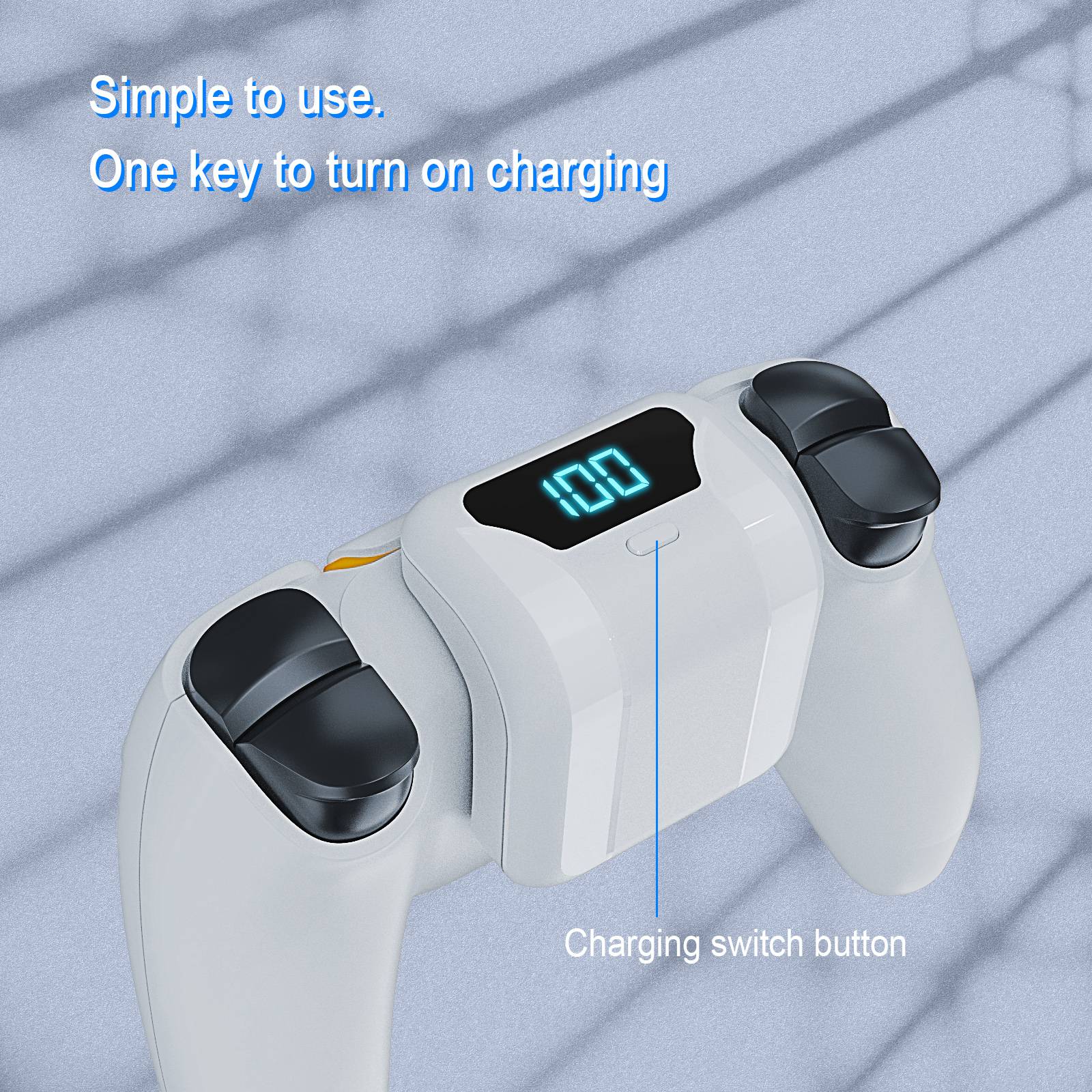 1800mAh Controller Rechargeable Battery for PS5, Game Controller Charger with Durable Back Clip Design, Essential Charging Accessory, Console Accessories