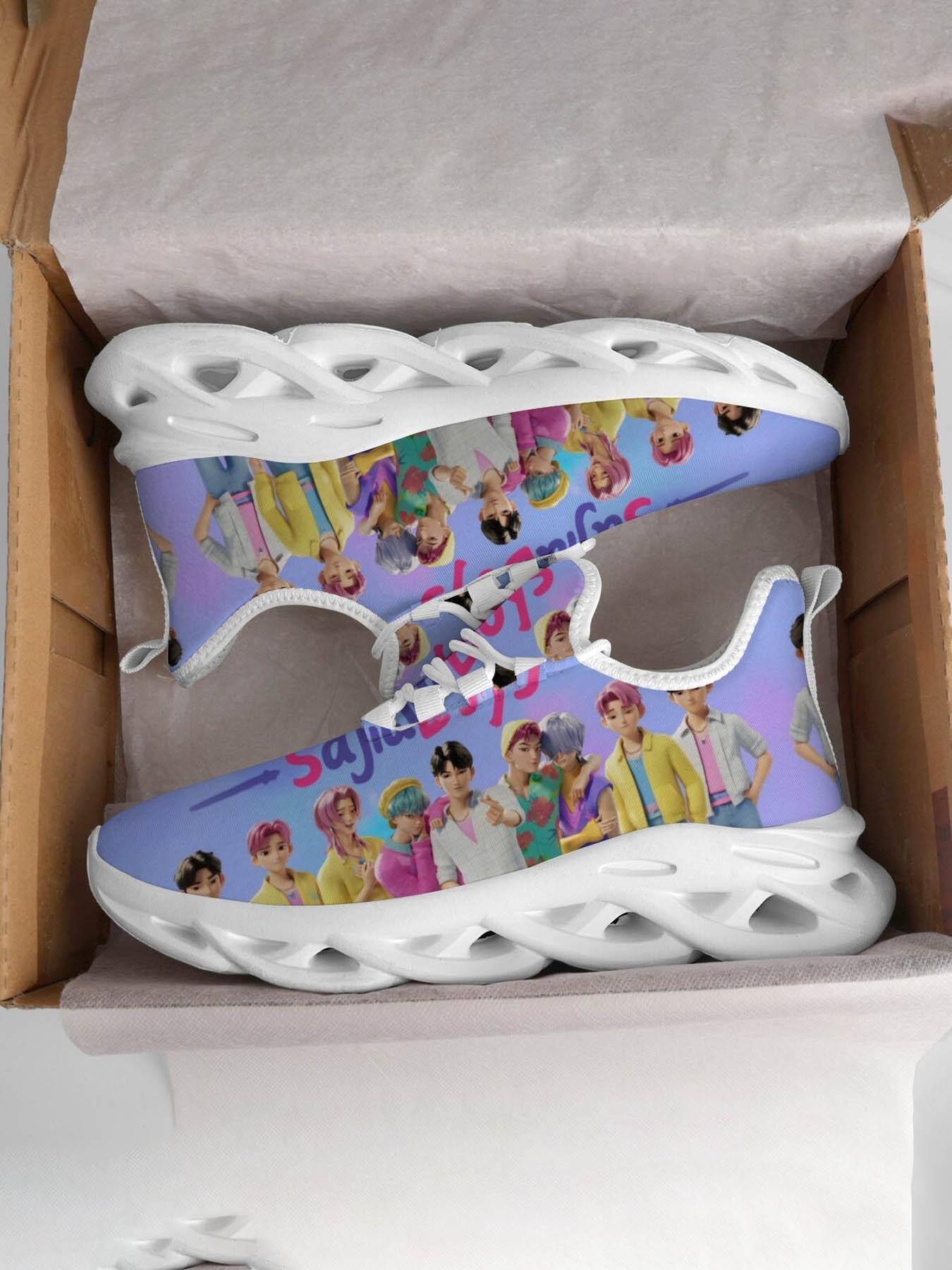 Exclusive Unique Print Fashion Trendy Sports Shoes, Casual, Anime Style Kpop Design, Vibrant Cute Patterns, Comfortable Modern Fit, Streetwear Essential