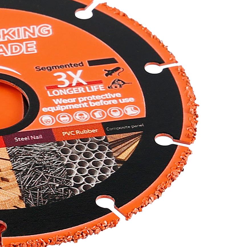 LOZLIN 2PCS 4.5" Diamond Saw Blades for Wood w/ Steel Nails, PVC, Hard Alloy - Multi-Material Angle Grinder Discs Anti-Kickback Teeth for Carpentry, Metal & DIY Power Tool