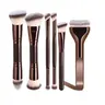 6-Piece Dual-Ended Cosmetic Brush Set, Two-In-One Multifunctional Foundation Contour Eyeshadow Blush Brushes, Premium Synthetic Hair Beauty Tools, Multifunctional Makeup Brushes