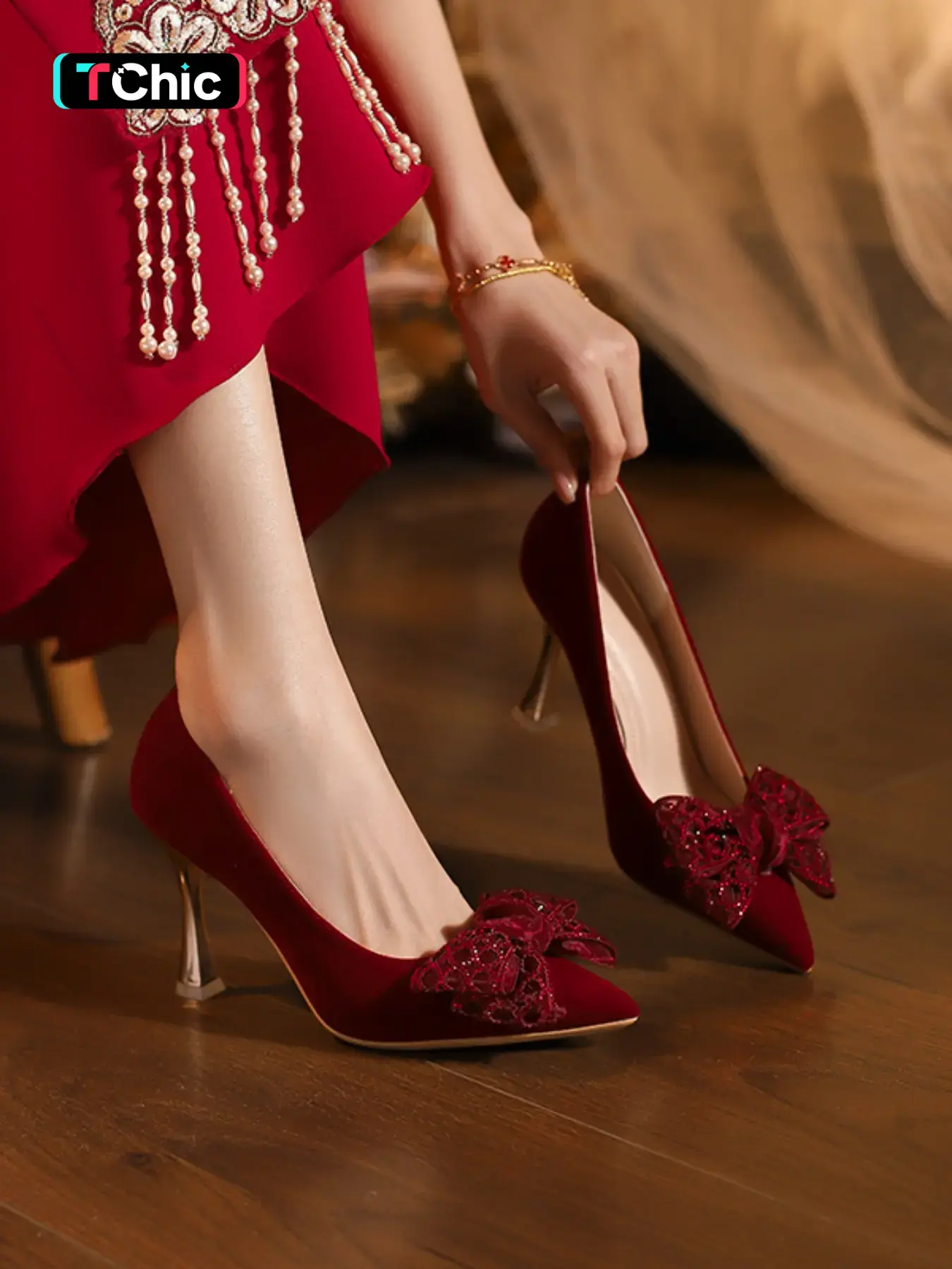 New Women's High Heel Wedding Shoes, Bridal Shoes, Fine Heel Dress Combinations, Non-Tiring High Heel Single Shoe, Fashion Casual Design, Bowknot Decoration, Elegant, Wedding heels
