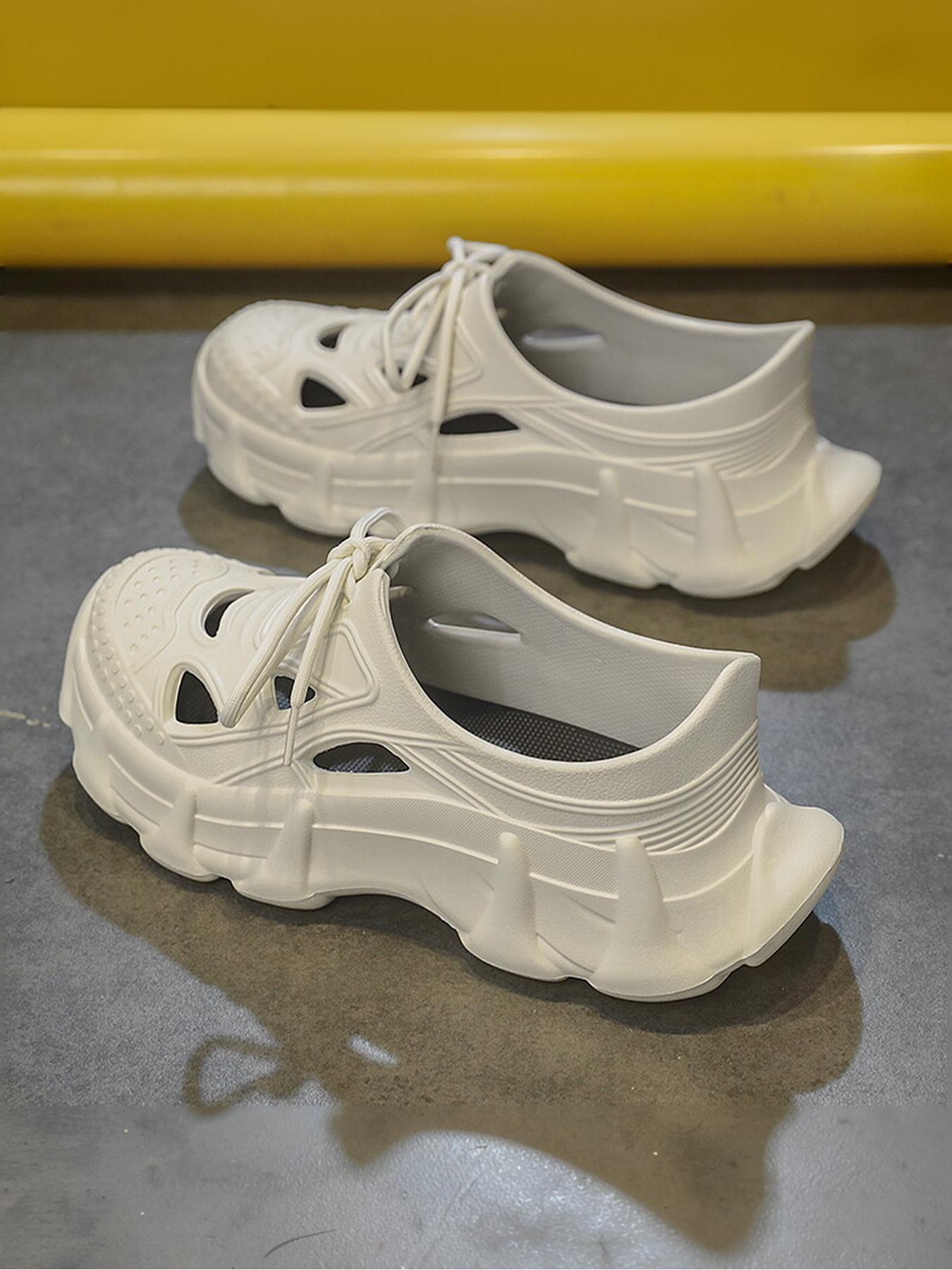 Men's Classic Breathable Perforated Slip-On Sandals Lightweight EVA Non-Slip Beach Slippers Waterproof Outdoor Garden Shoes Comfortable Casual Footwear for Summer Driving Walking & Daily Use