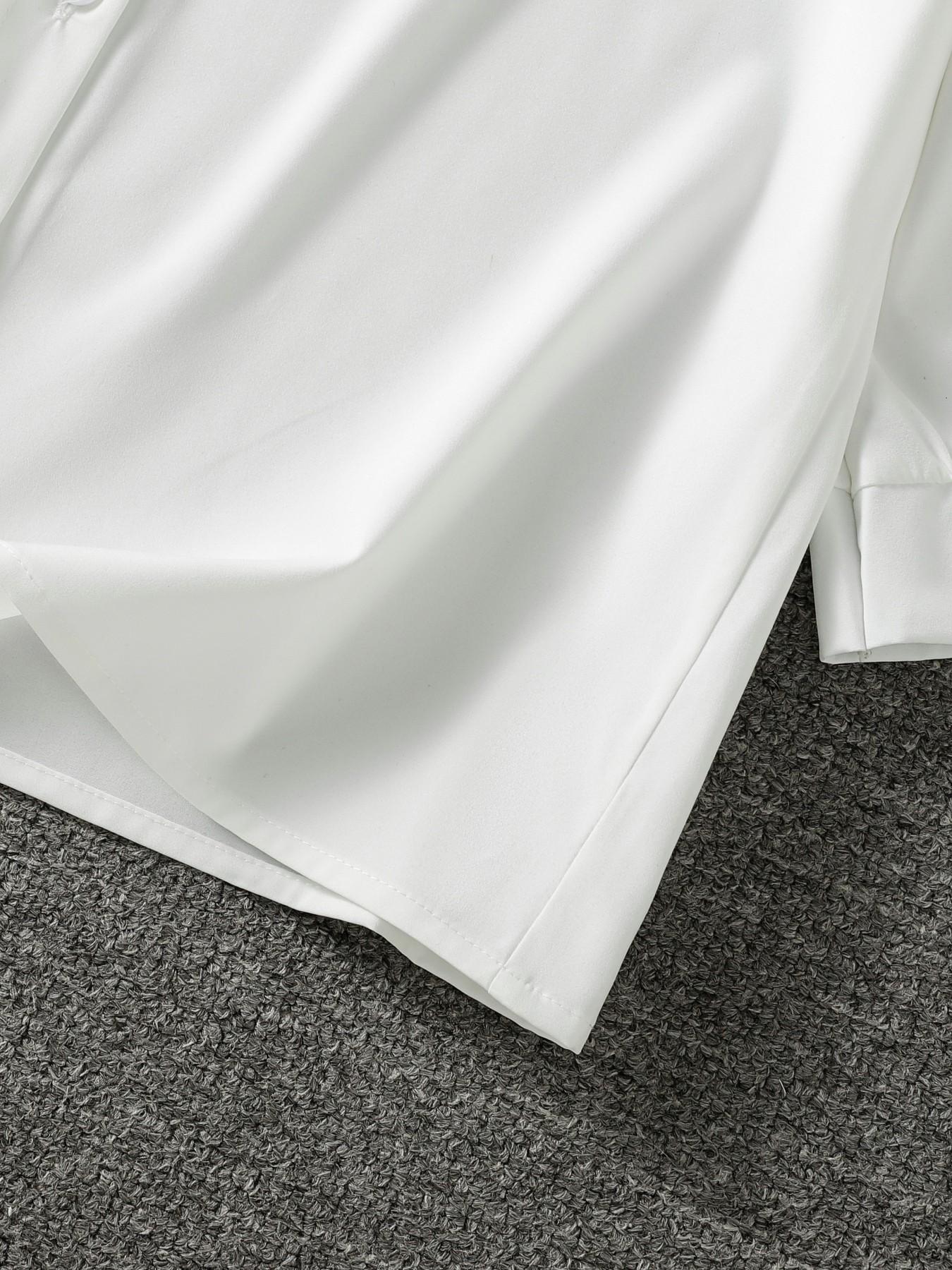 Women's V Neck Simple Solid Color Shirt Top, Fitted 3/4 Sleeve Blouse, Casual Plain Design, All Seasons Wear, Fashionable Women's Clothing Women's V Neck Simple Solid Color Shirt Top, Fitted 3/4 Sleeve Blouse, Casual Plain Design, All Seasons Wear, Fashionable Women's Clothing