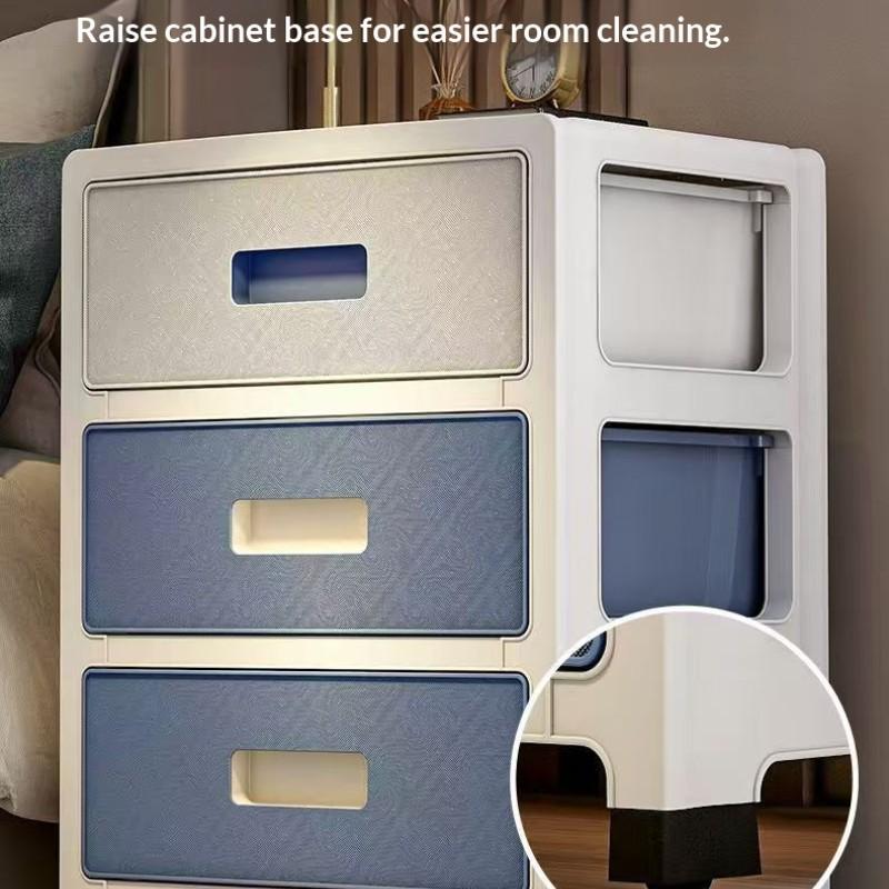 3 Layer Drawer Storage Cabinet Bedside Table, Clothes Organizer Box, Multi-Layer Toy Snack Storage Box, Bedroom Furniture