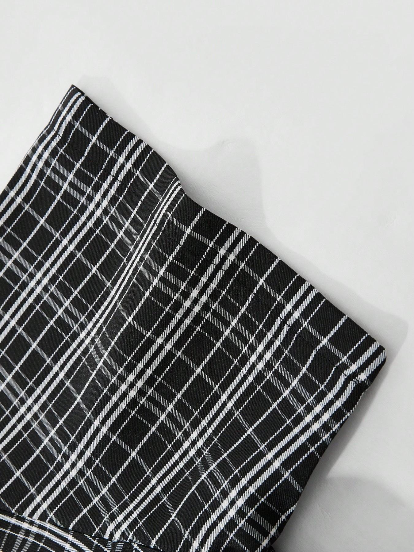 Men's Christian Two-Piece Set, Plaid Shirt + Shorts, Faith Lover Casual Streetwear, Jesus Saved, Religious Fashion