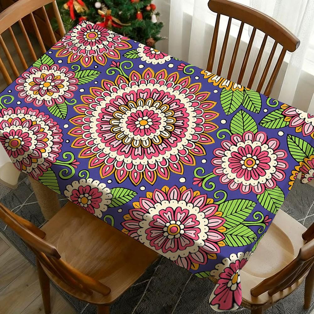 1 pc Paisley Pattern Print Tablecloth, Washable Tablecloth, Perfect for Picnic, Camping, Wedding, Birthday Party, Restaurant, Buffet