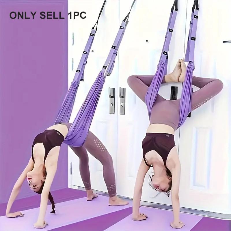 Multifunctional Aerial Yoga Hammock with Resistance Band, Ideal for Ballet Gymnastics Pilates, Home Back Bend Trainer Door Hanging Inversion Strap