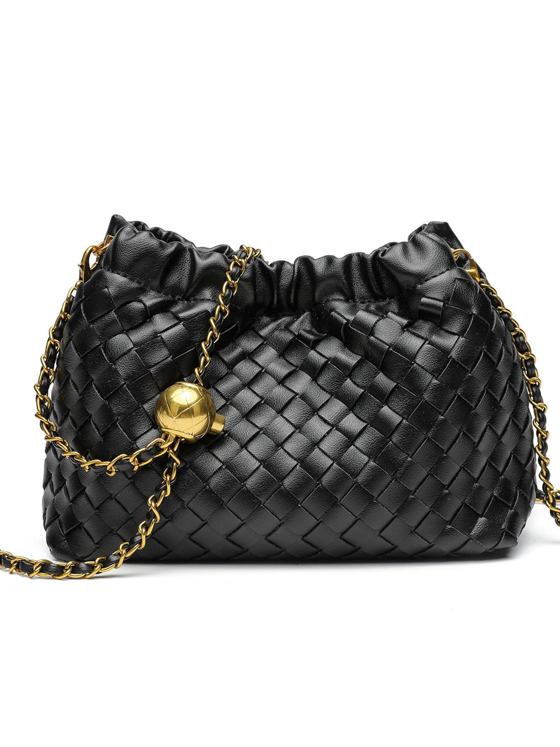 New Cloud Design Handmade Woven Chain Shoulder Bag, Simple Fashion Crossbody Backpack for Women, Unique Style Daily Use