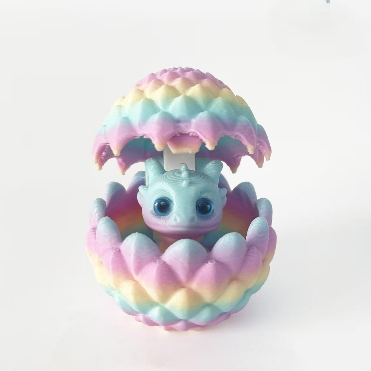 Gradient Dragon Egg Toy Set, Creative 3D Printed Mini Round Dragon Eggs, Perfect Gift for Easter and Christmas, Unique Holiday Decoration