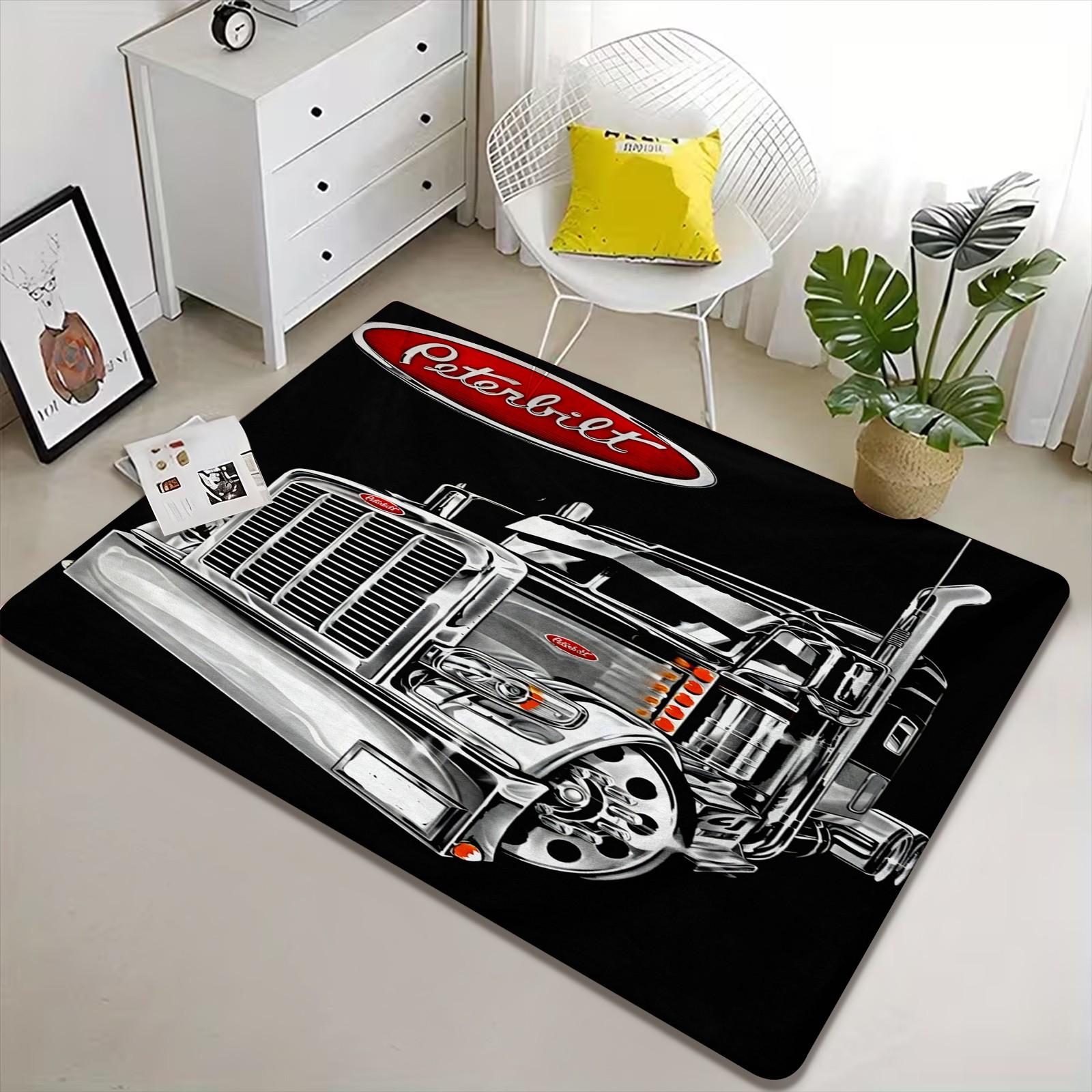Mechanical Rugs Hardcore Mechanical Peterbilt Truck Rug, Car Culture Lover Gift, Cool ...