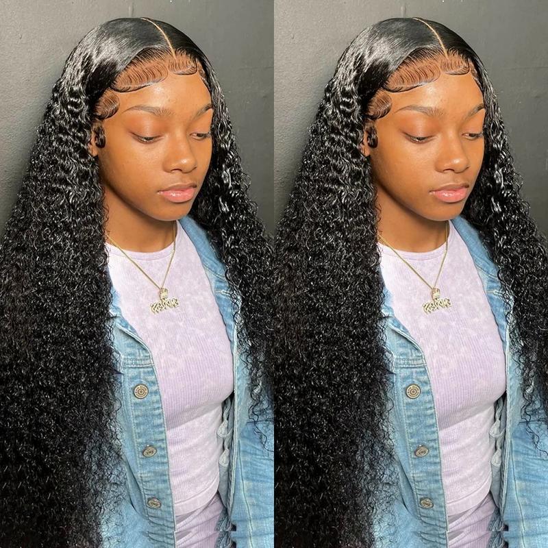 TikTokShopBlackFriday Bling Hair Deep Wave HD Transparent 13x4 Lace Front Human Hair Wig 13x6 Lace Frontal Wigs Brazilian For Black Women 180% Density Natural Color #dealsforyoudays