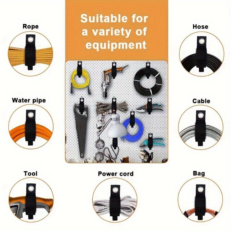 1pc Home Storage Straps, Hook and Loop Extension Cord Organizer Hanger, Cords Wraps, Cable Straps for Hoses Ropes RV and Garage Storage and Organization