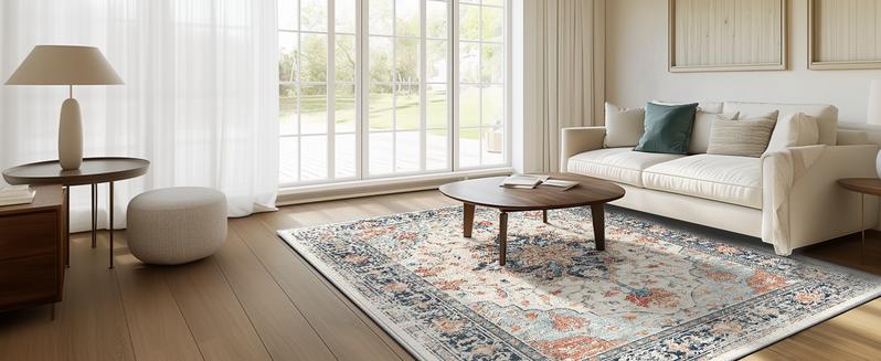 BESTSWEETIE Machine Washable Rugs for Living Room, Boho Rugs Area Rug Runner Rug Carpet Non-slip Large Area Rugs for Bedroom Indoor Floor Mat