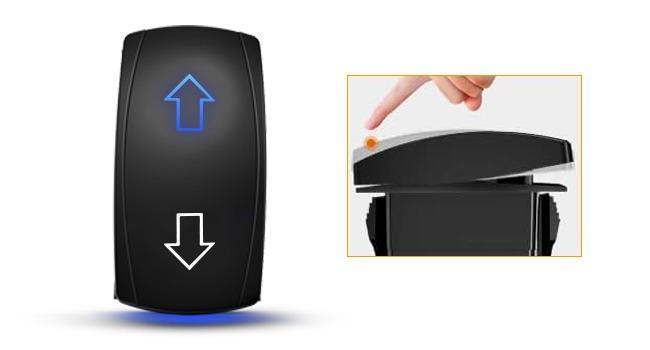 Nilight DPDT 7-Pin Momentary Rocker Switch - 20A 12V-24V (ON)Off(ON) Polarity Reverse Toggle for Linear Actuator, Car Accessories (Fits Car, Boat)