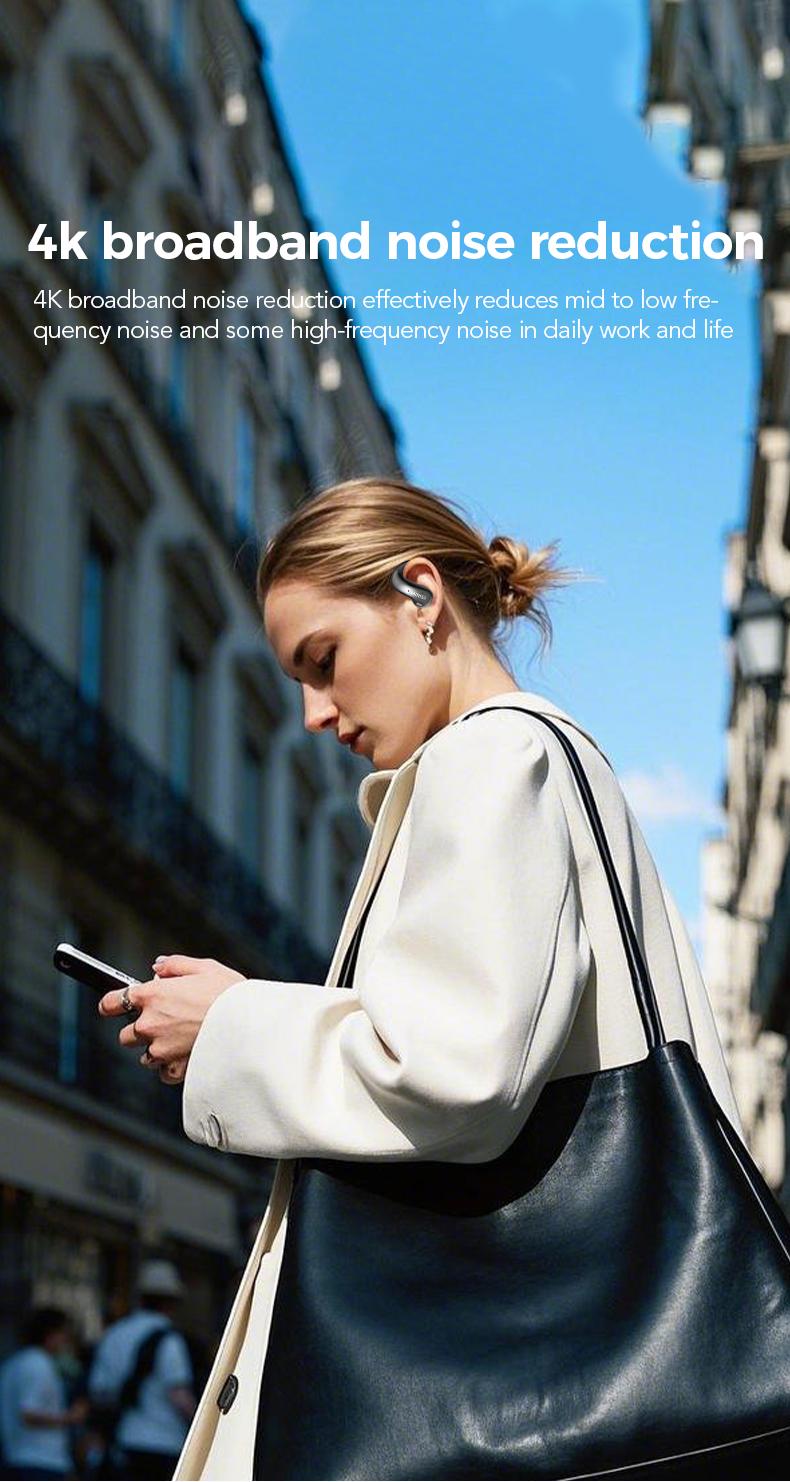 MINISO MS188 Open Ear Headphones Wireless Earphones,OWS Bluetooth 5.4 Earphones Comfortable Wear Touch Control Electronic Headphones(For Kevin)