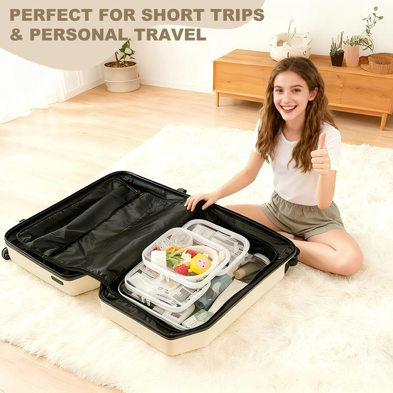 Piqola Clear Organizer Storage Box, Hard Zipper Case, PVC Plastic, Portable Travel Organizer, Makeup Jewelry Toy Storage, High Transparency