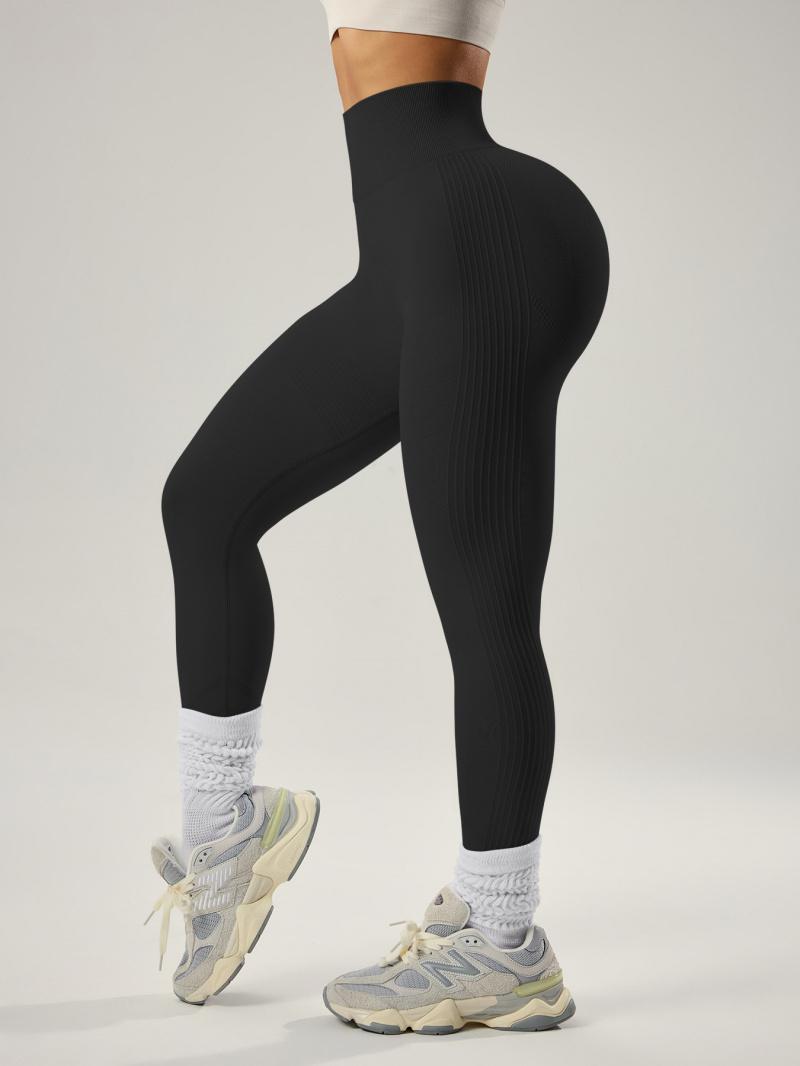 Women's High Waist Tummy Control & Butt Lifting Yoga Pants, Quick-Dry Breathable Compression Sports Leggings for Running & Fitness