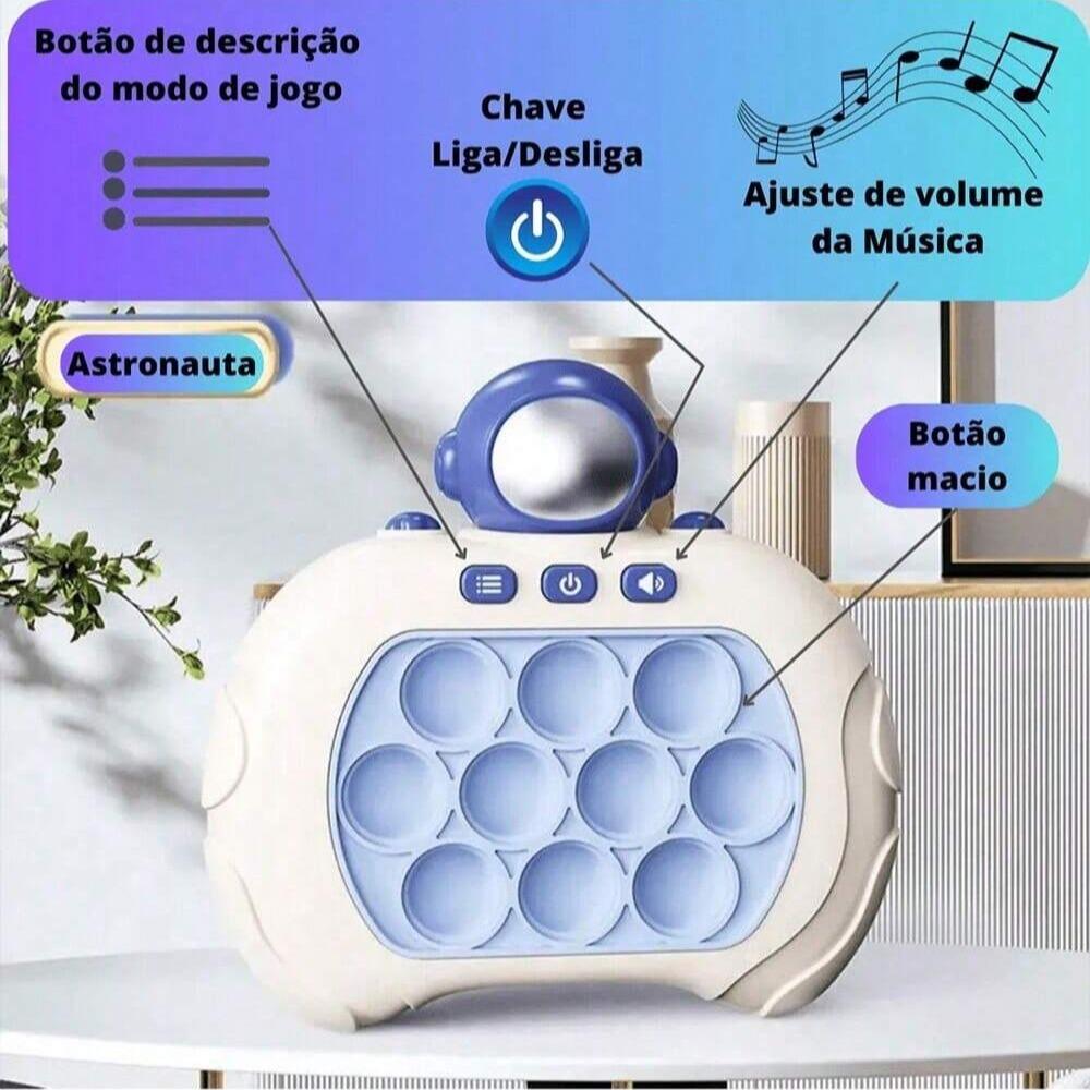 New Original Fast Press Game Machine Bear Fingertip Bubbles Electronic Jump Game 4 Modes Lightweight Stress Relief Fidget Toy Gift