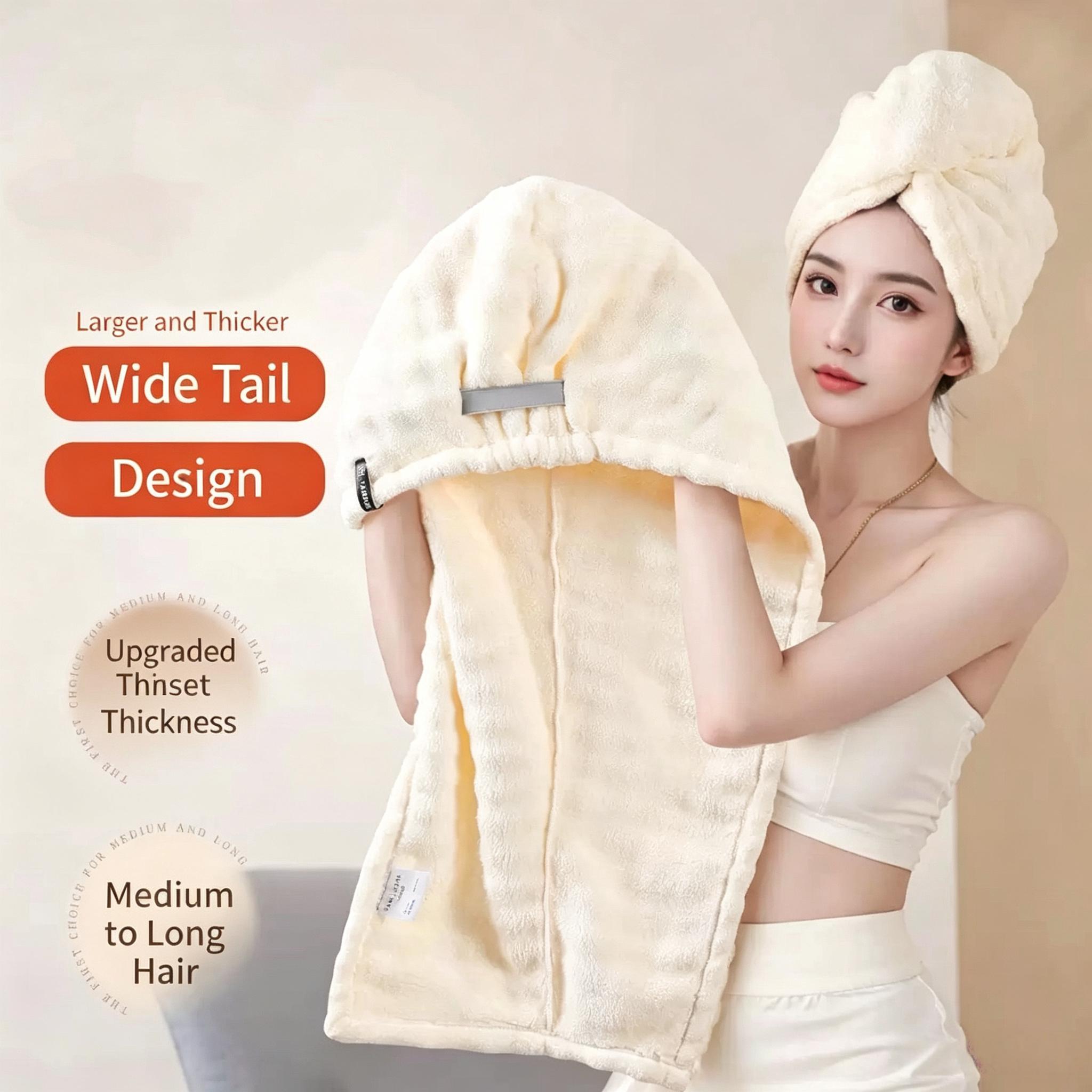 Women's quick-dry hair towel, absorbent and thickened, new style shower cap towel head wrap