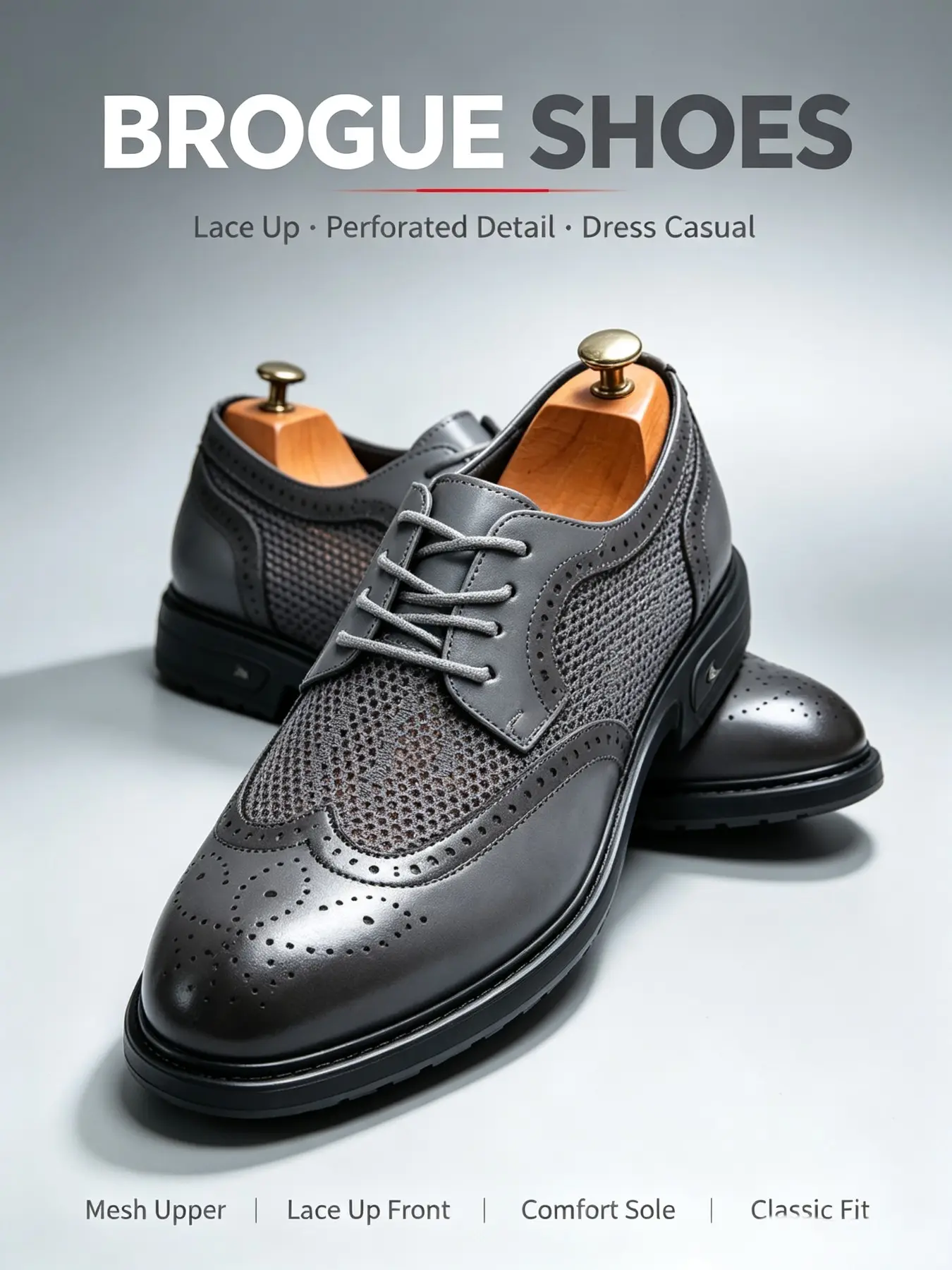 Men's Breathable Lace-Up Casual Shoes, Textile Upper, Rubber Sole, Plain Pattern, All-Season, Business Formal, Summer Commute, Wedding