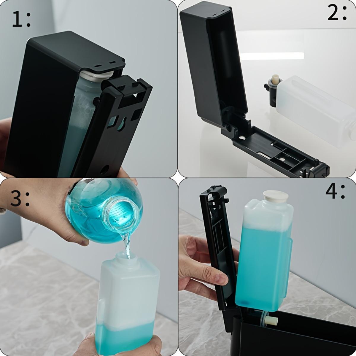 Wall Mounted 3 Compartment Shampoo Conditioner Dispenser Bottles, No-Drill Shower Soap Dispenser, Bathroom Shampoo Body Wash Lotion Pump Dispenser, Large Capacity Refillable Wall Organizer