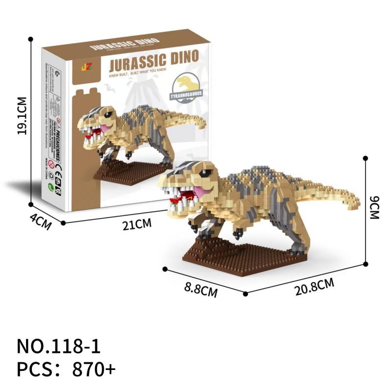 Dominant Dinosaur Building Blocks Small Part DIY Toy, Parent-Child Interaction Gift, Holiday Present, Model_xinghao