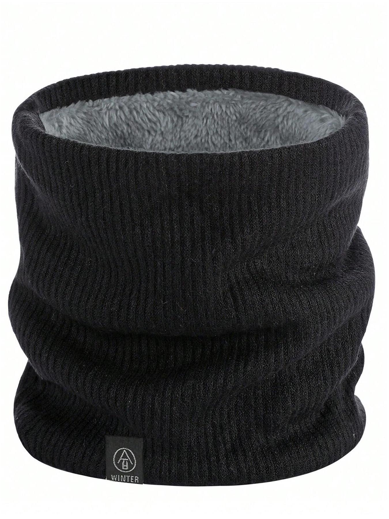 4Pcs-Knit Fleece Face Mask for Fall & Winter Outdoor Use, Multifunctional Neck Gaiter Scarf Windproof Ski Hat Unisex Sports Warmth Thermal Ski Mask