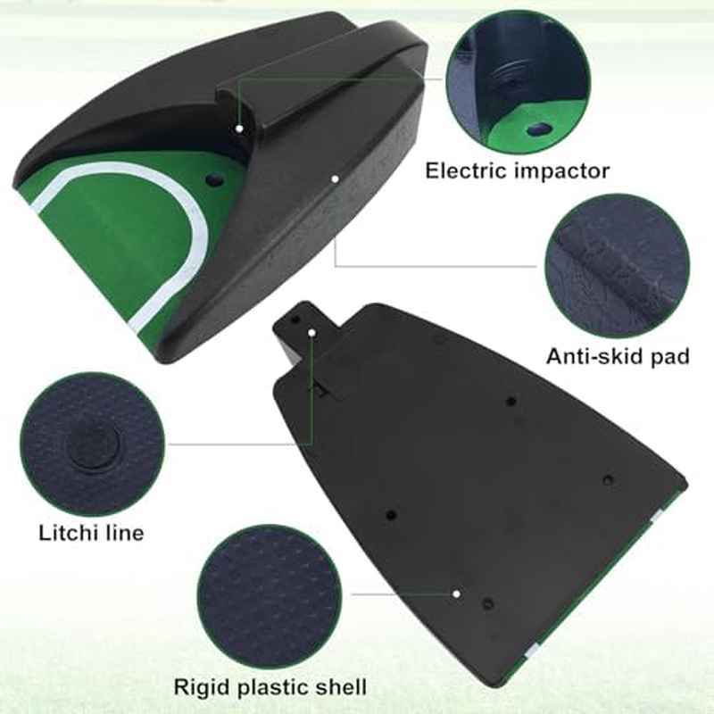 Automatic Golf Ball Return Machine, Battery Powered Portable Putter Trainer, Durable Plastic Material, Non-Slip Base, Indoor Outdoor Use