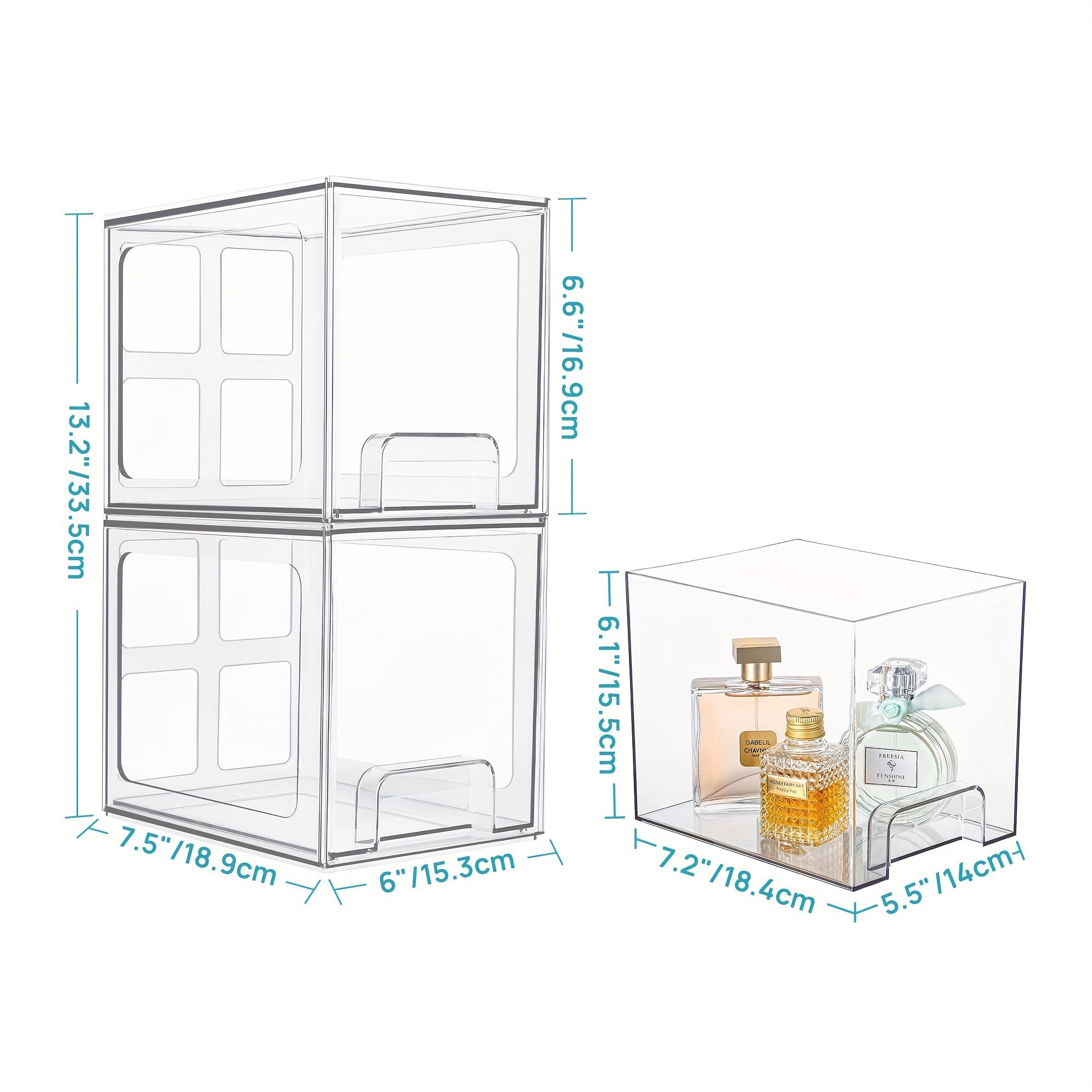 1Pcs Clear Stackable Plastic Storage Box Multi Grid Office Supplies Notebook Stationery Organizer Durable Space Saving Home Desk Shelf Modern Transparent Design Easy View Desktop Drawer Storage Desk Tidy Work Organizer