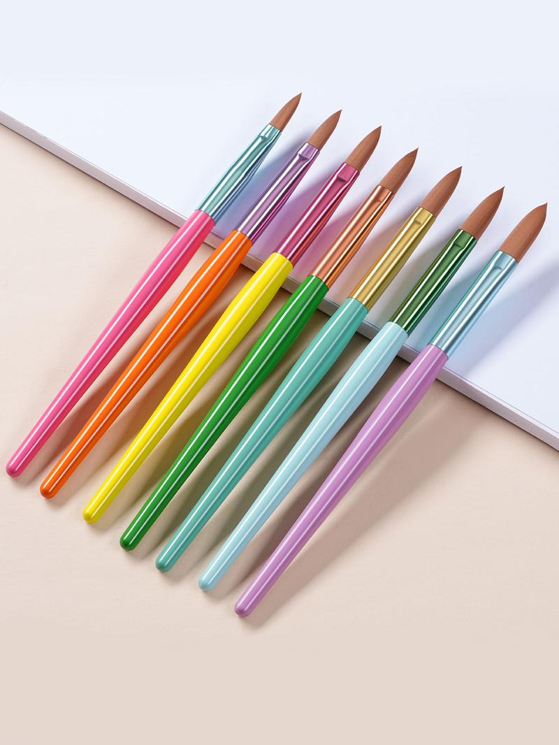 Aillsa Acrylic Nail Brush Set, 3/7pcs 3D Nail Carving Manicure Tool for Home & Salon Use, Acrylic Powder Brush Pen DIY Size 4/6/8/10/12/14/16 Nail Art Extension Helloween/Christmas Gift for Women