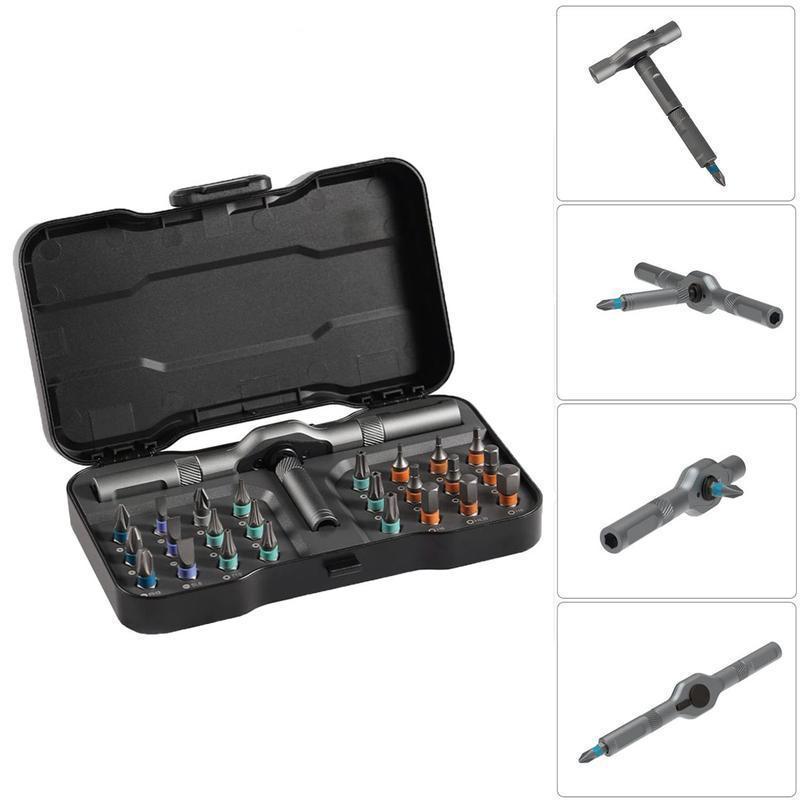 SEESE 24 in 1 DlY Screwdriver Set,1 Set SwitchableScrewdriver Shape Magnetic Screwdriver Set,Compact and Portable Ratchet Screw0driver SetHome Repair Tool Box SEESE 24 in 1 DlY Screwdriver Set,1 Set SwitchableScrewdriver Shape Magnetic Screwdriver Set,Compact and Portable Ratchet Screw0driver SetHome Repair Tool Box