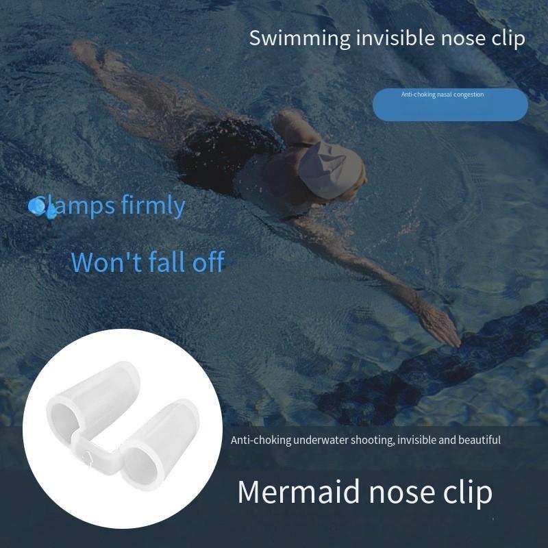Swimming Nose Plugs and Earplugs Set, 2 Pcs Silicone Nose Clips, Adult Universal Size, Waterproof for Swimming, Kayaking, Diving