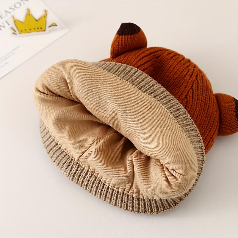 2026 black ear protection hat new knitted autumn men's and women's yarn baby hats diverse