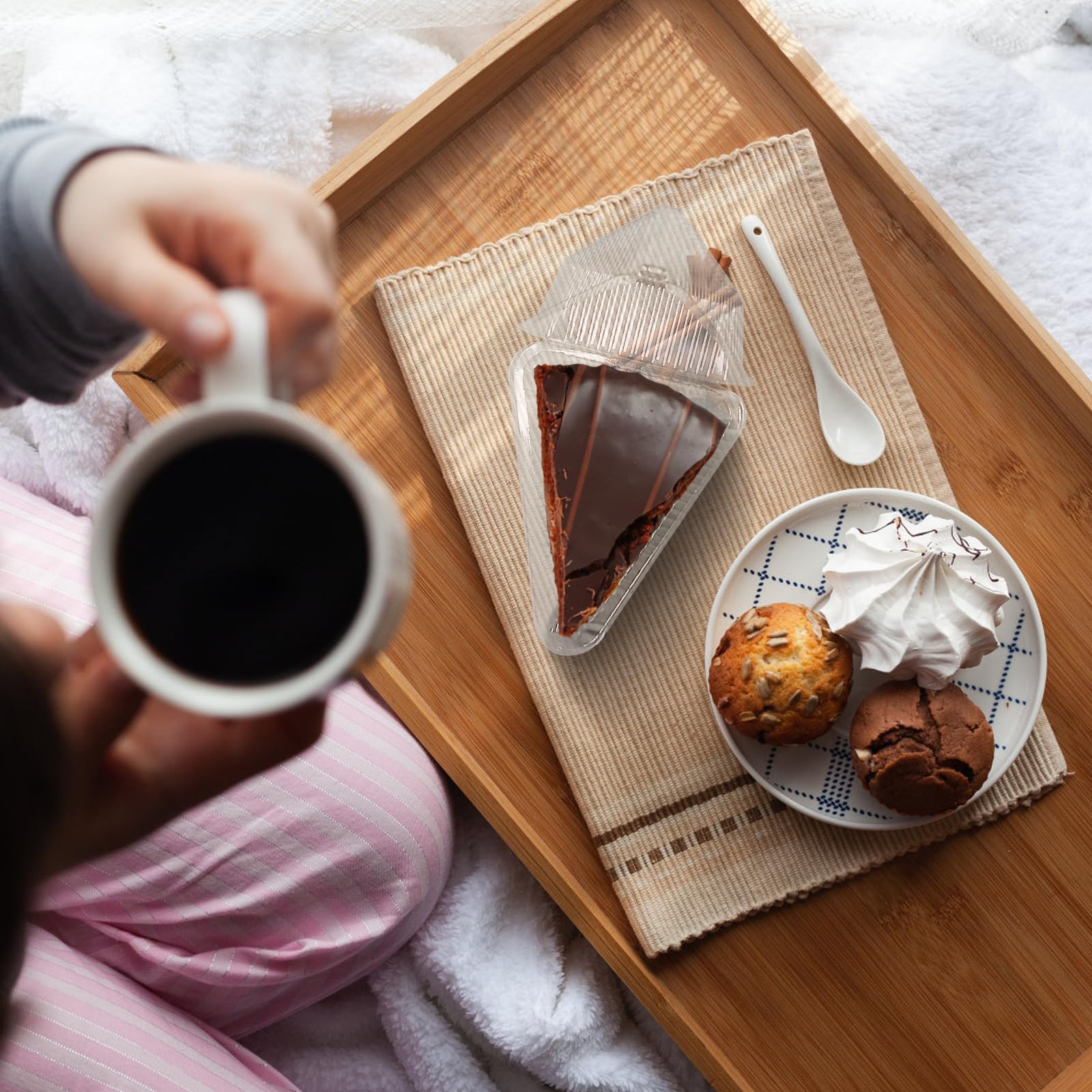 50Pcs Thicken Individual Cake Slice Containers,5 Inch Pie Slice Containers Disposable,Individual Cheesecake Containers,Plastic Boxes for Take Out Packaging, Bakery and Cafe Cake Carriers 50Pcs Thicken Individual Cake Slice Containers,5 Inch Pie Slice Containers Disposable,Individual Cheesecake Containers,Plastic Boxes for Take Out Packaging, Bakery and Cafe Cake Carriers