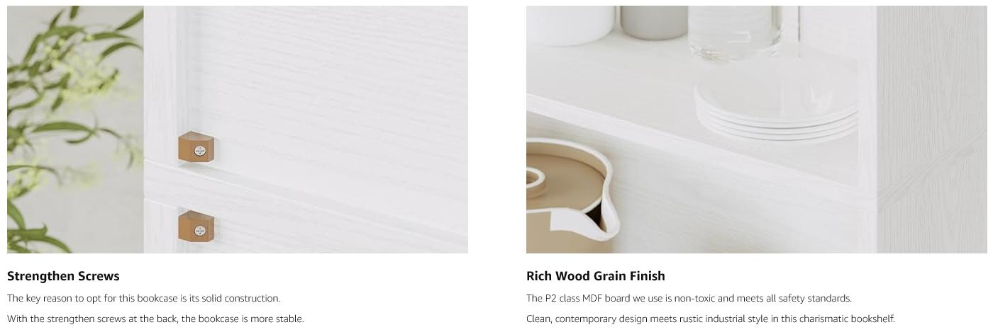 IRONCK Industrial Bookshelves and Bookcases with Doors Floor Standing Six Shelf Display Storage Shelves 70 in Tall Bookcase for Home Office, Living Room