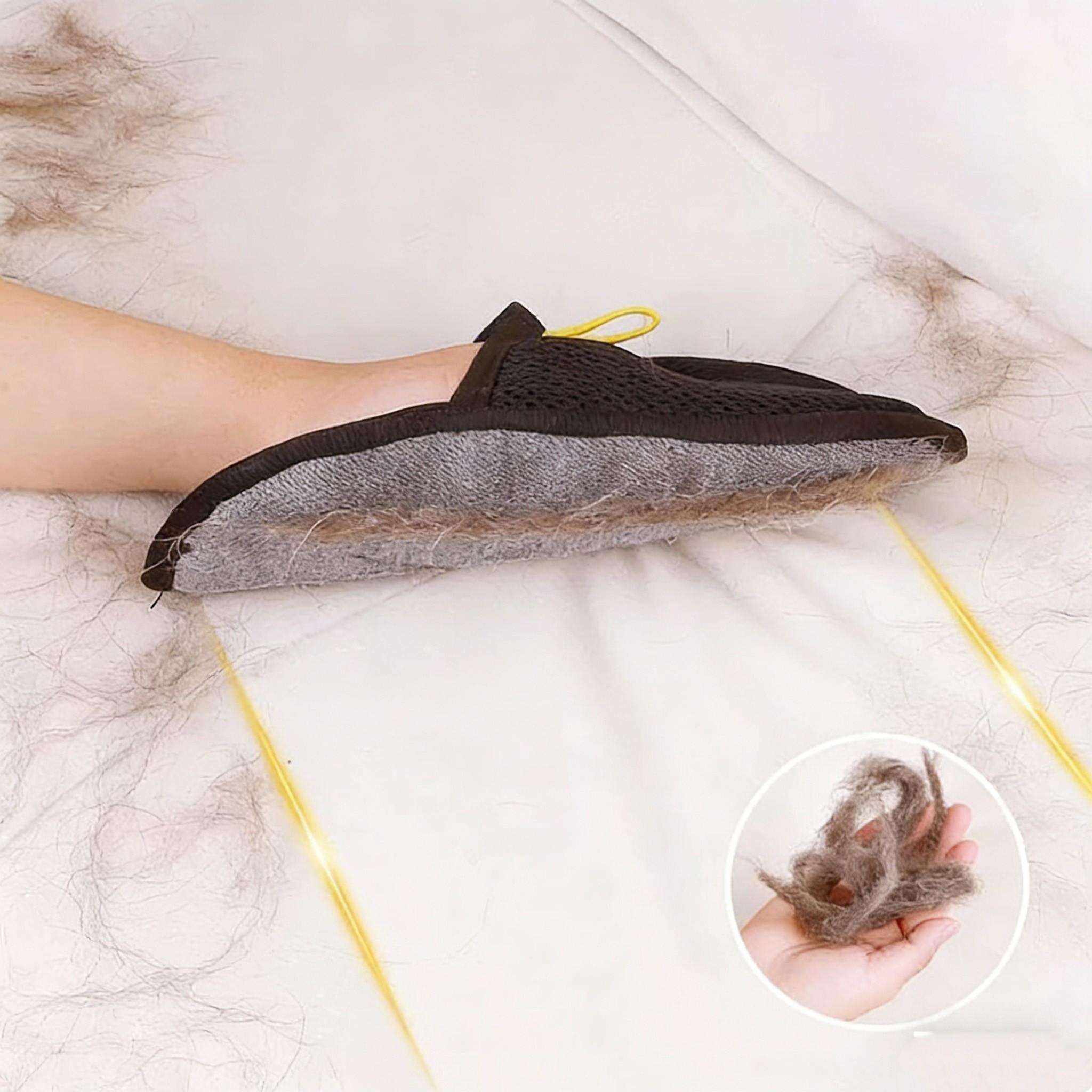 2 Pack Cat Dog Static Hair Removal Gloves, Electrostatic Fur Remover, Floating Hair Cleaner, Washable Home Brush Tool