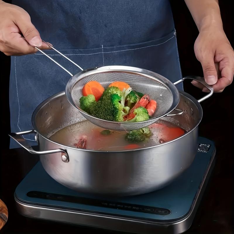 Kitchen Straining Tools Examples 3-Pack Stainless Steel Fine Mesh Strainers with Comfort Handles - Rust ...