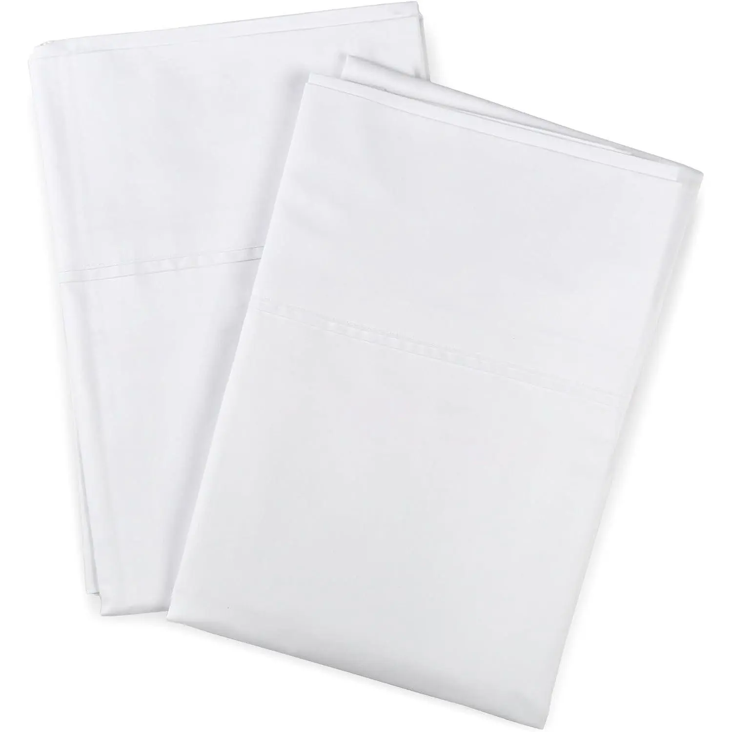 Peru Pima 285 Thread Count Percal King Pillowcases - 100% Peruvian Pima Cotton, 2 Piece (2 Pillowcases) - Cooling, Crisp, Hotel Quality Bedding - White