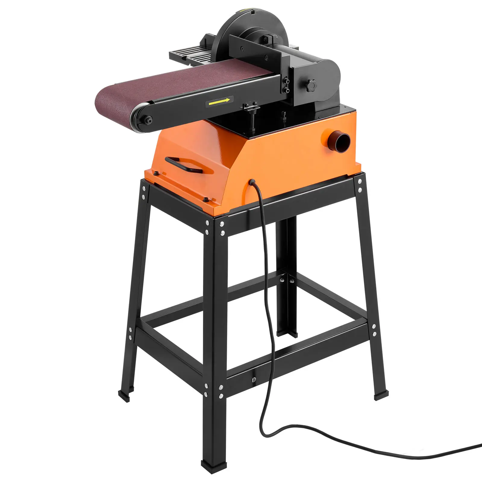 Professional Belt Sander with Stand, 9" Disc & 6" x 48" Belt Sander Combo, 800W Sanding Machine with 0 - 45° Adjustable Worktable for Woodworking, Furniture Refinishing, Knife Sharpening