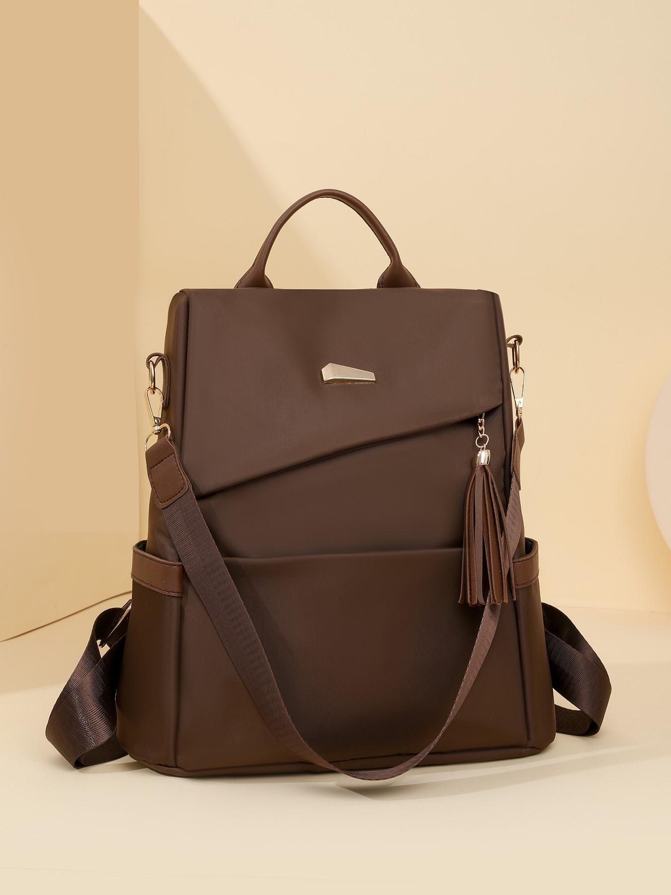 Retro practical and exquisite Su decorated backpack, high-quality texture and fashionable large capacity backpack, with multi zipper pocket design, suitable for outdoor travel, wilderness outings, shopping mall shopping, Backpacks Women