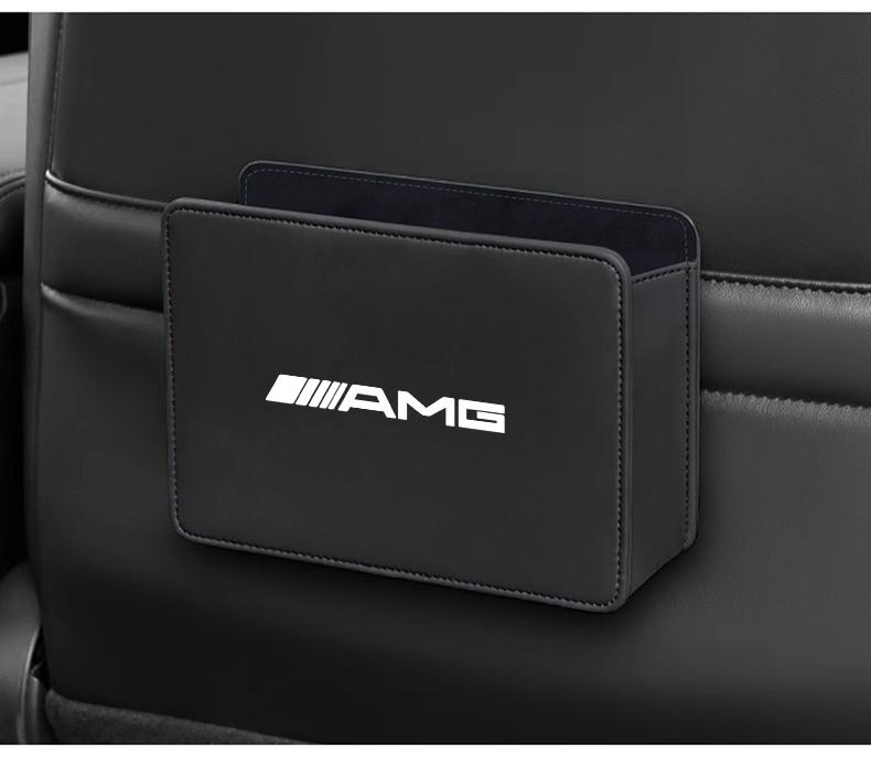 Car Leather Storage Box Foldable Auto Organizer Bag For Mercedes Benz AMG GLE GLS CLA CLE GLC CLS GLA W223 W213 W206 W464 W247 W167 W166 W222 W205 W204 W177 W246 W212 W221 W463