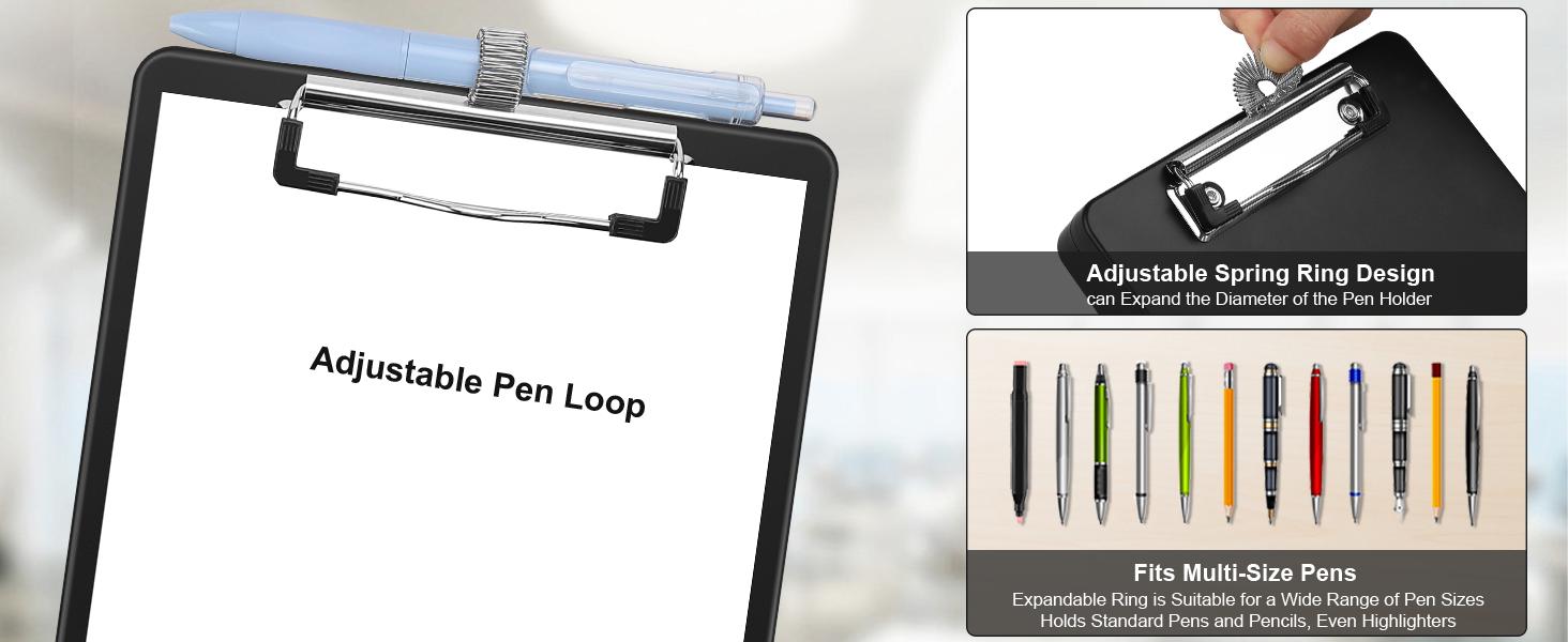 Small Clipboard with Storage, A5 Clipboards with Pen Holder, Half Letter Clip Boards 6x9 Mini Plastic Clipboard with Low Profile Clip for Classroom, School, Office Supplies (Black) Small Clipboard with Storage, A5 Clipboards with Pen Holder, Half Letter Clip Boards 6x9 Mini Plastic Clipboard with Low Profile Clip for Classroom, School, Office Supplies (Black)