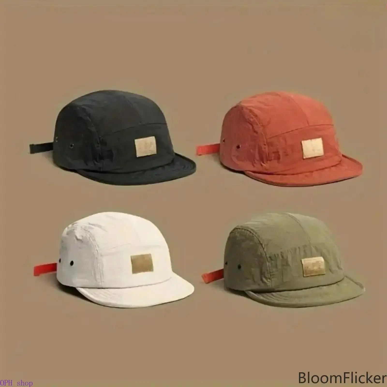 2 Pack Unisex Snapback Baseball Caps, Vintage Japanese Streetwear Polyester Hat, Lightweight Quick-Dry for Urban Outdoor Fashion