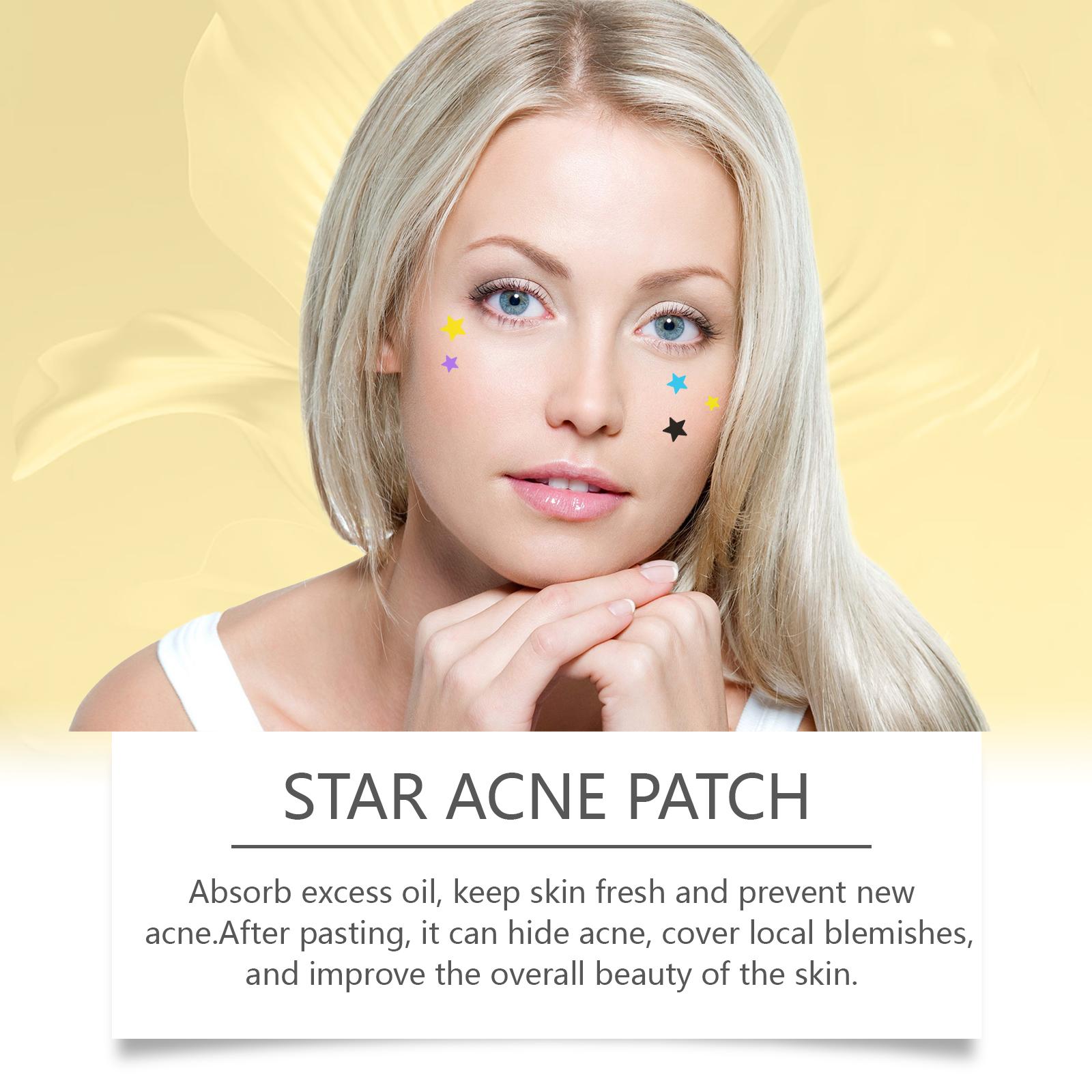 Stars Acne Patch, Reduce Acne Acne Print Clean Face Closed Mouth Acne Portable Cartoon Acne Patch