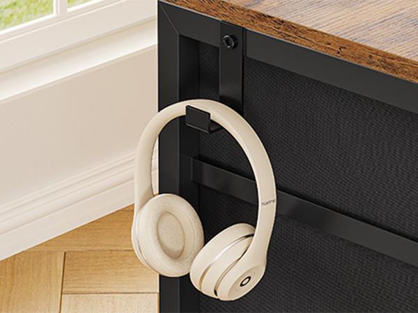 SEDETA 58-Inch L-Shaped Computer Desk with Storage, LED L-Shaped Gaming Desk with Storagefor Home Office Furniture Gaming